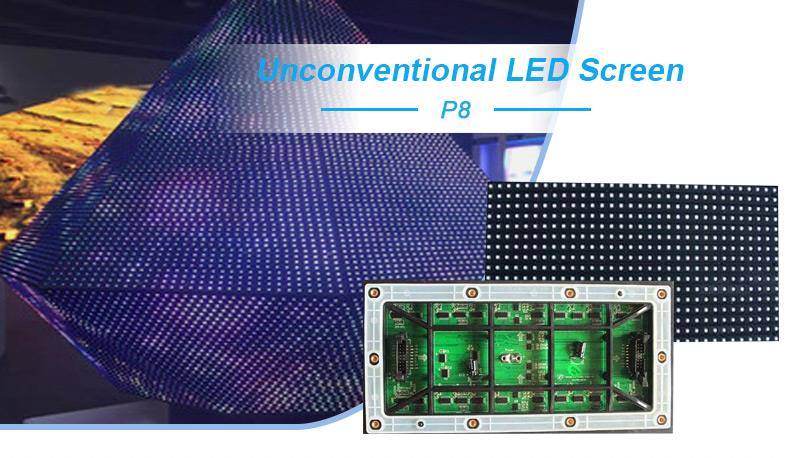 p8 outdoor shaped led screen for bar