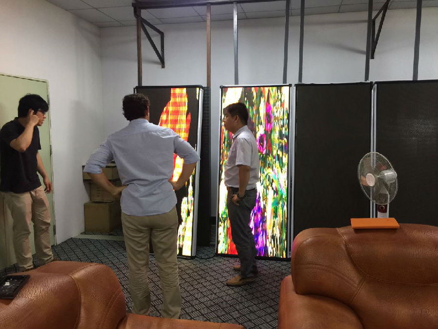 indoor floor standing LED machine
