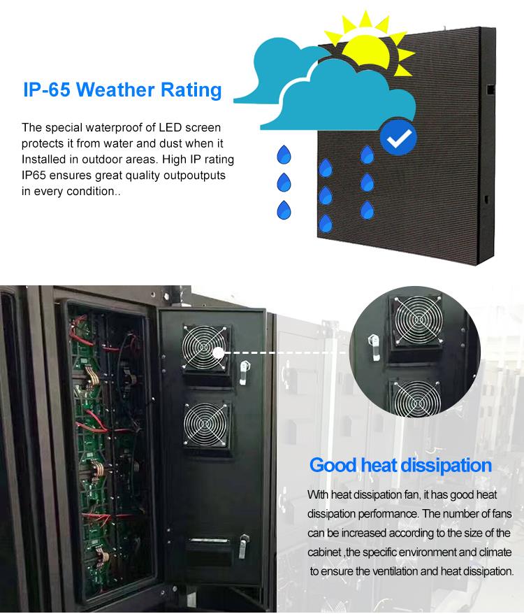 Outdoor Full Color LED Display Cabinet With Waterproof