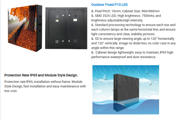 Outdoor led display p10 p8 p6 p5 p4