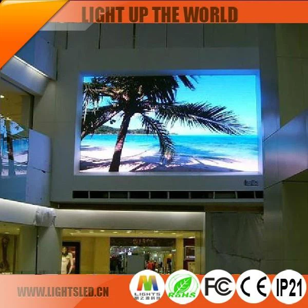 Low Power Consumption Indoor P7.62 Full Color LED Screen Of Iron Cabinet