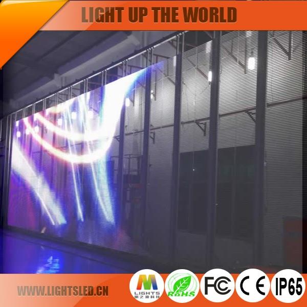 HOT Selling P16 Outdoor Flexible Transparent LED Curtain Video Display Screen In Shenzhen LightS