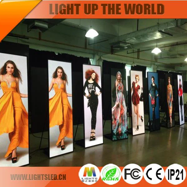Ultra Thin P3 Indoor WiFi Floor Standing LED Advertising Display China Manufacturer