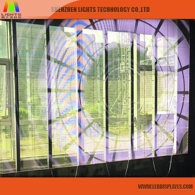 Transparent Glass Full Color P7.81 LED Screen