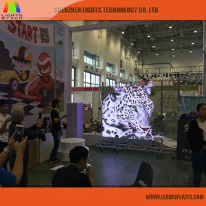 P3.91 Semi-Outdoor Glass Window Transparent Led Display Board