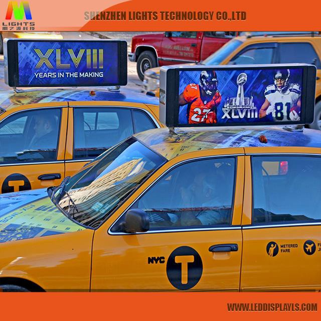 Top Light Taxi Sign Led Advertising Screen